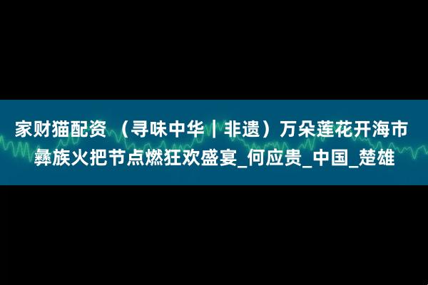 家财猫配资 （寻味中华｜非遗）万朵莲花开海市 彝族火把节点燃狂欢盛宴_何应贵_中国_楚雄